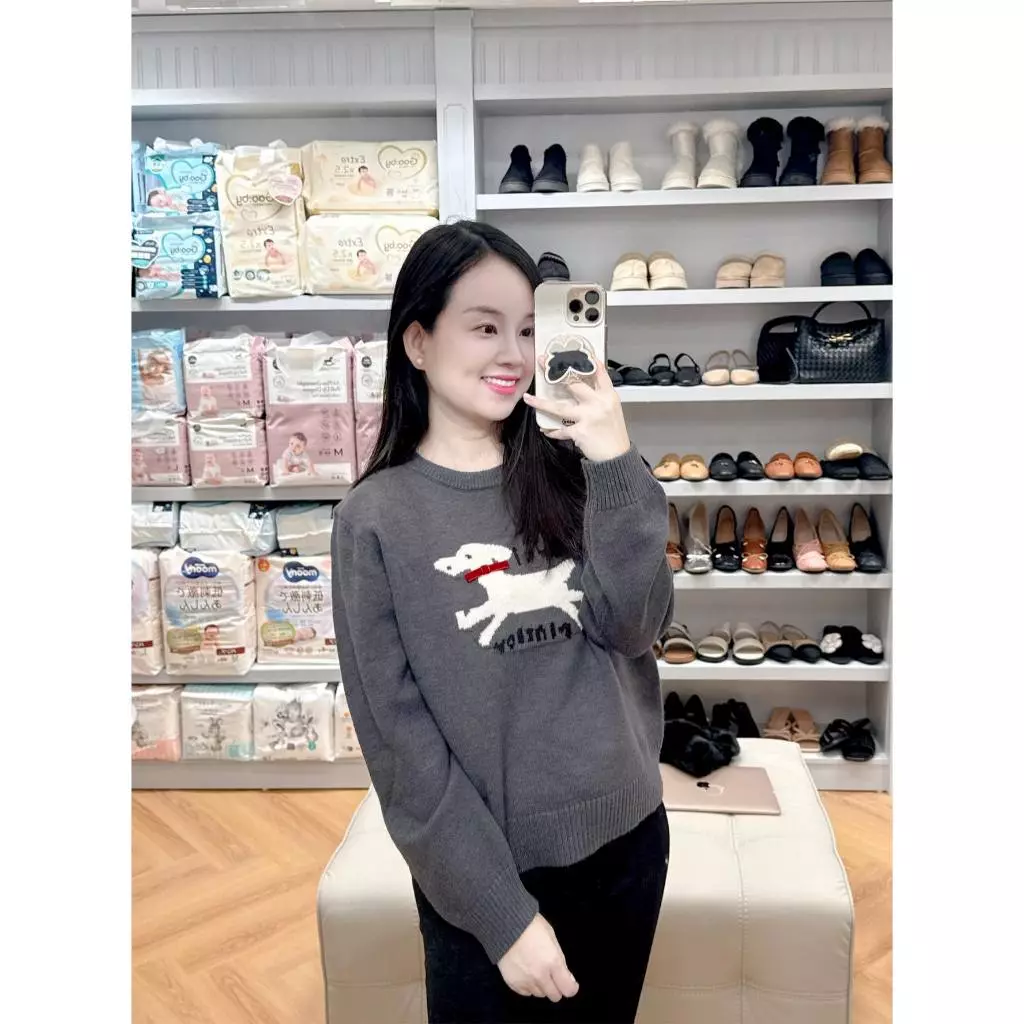 [HÀNG CÓ SẴN] [FREESIZE 45-65KG] Áo len cún nơ - ALISA