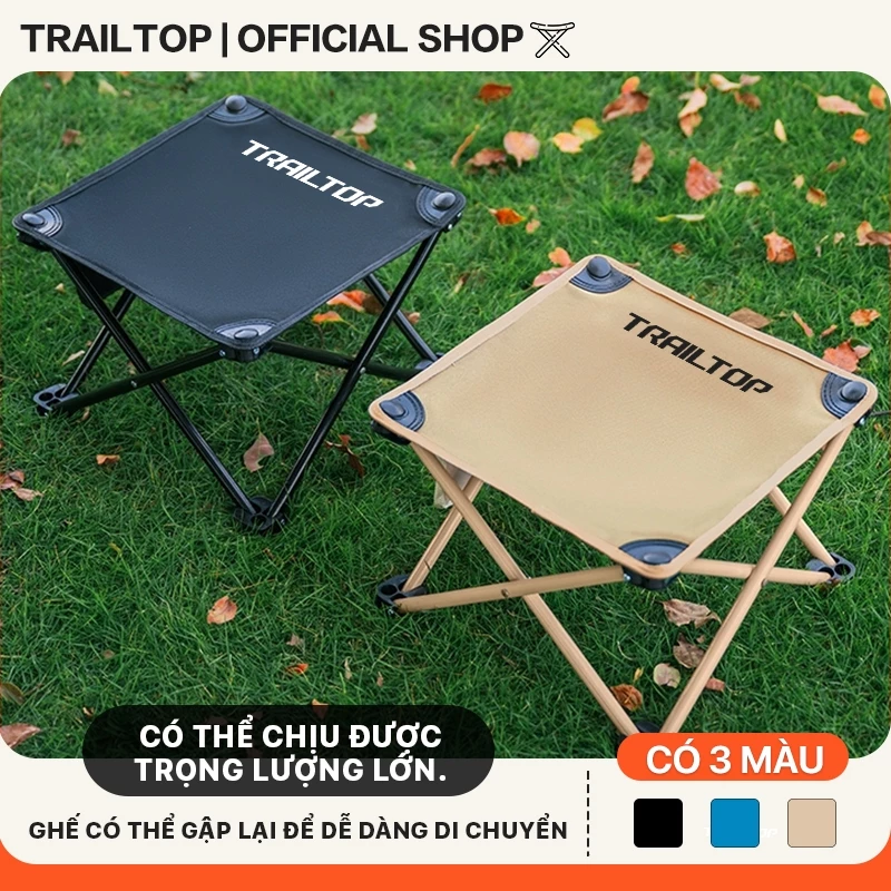 【COD】Trailtop Ghế Camping Gấp Gọn Chịu 120kg, Vải Oxford 600D - Lý Tưởng Cắm Trại, Dã Ngoại