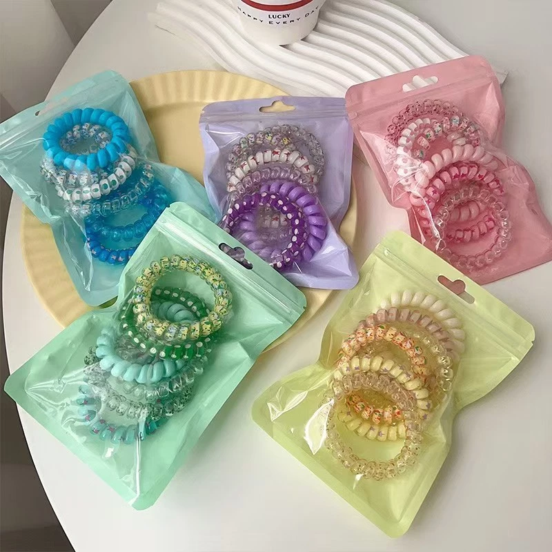 Set 6 Dây Buộc Tóc Lò Xo (Túi Zip)