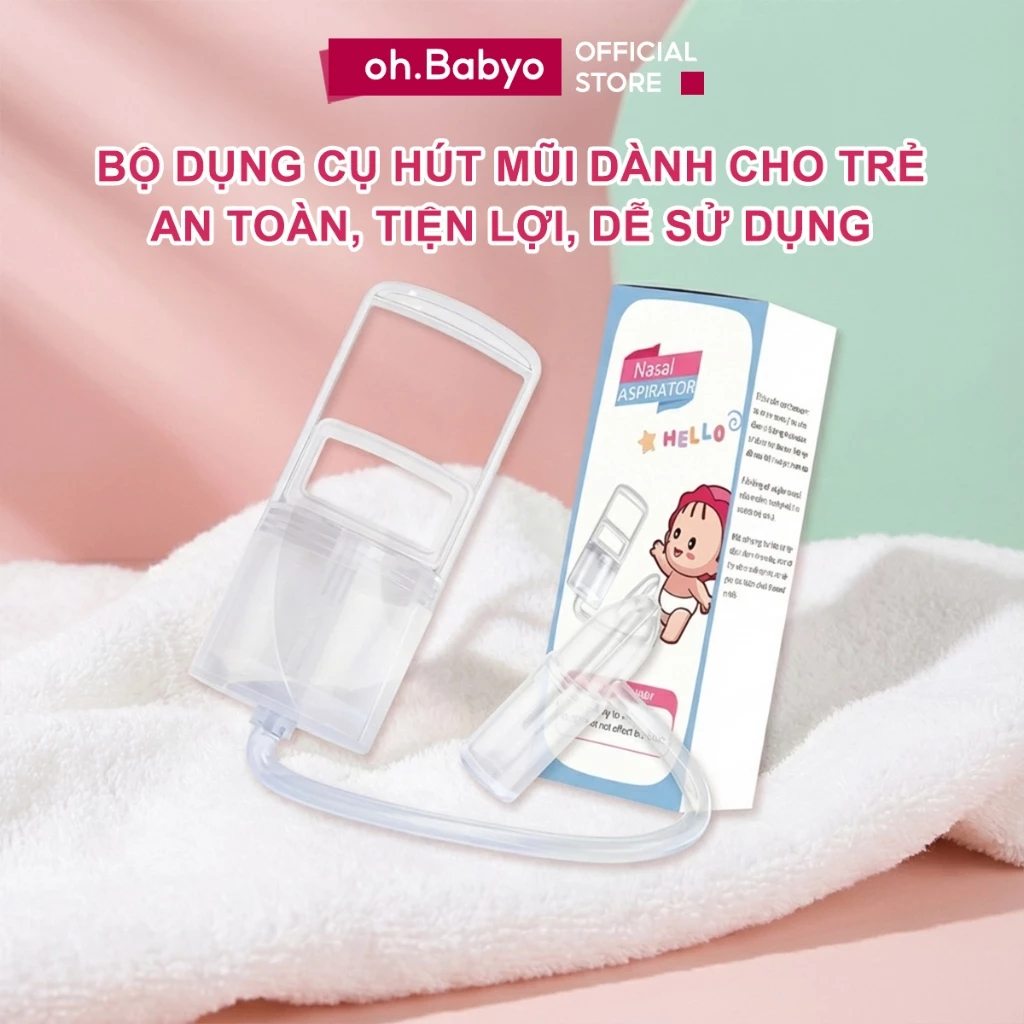 Dụng cụ hút mũi cho bé kéo tay làm sạch dịch mũi hiệu quả ohBabyo Hút dị vật an toàn cho trẻ sơ sinh