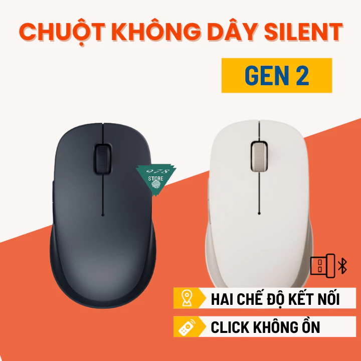 Chuột thông minh Xiao 2 Silent Edition XMSMSB01YM - Chuột Xiao Mi Dual Mode Wireless Mouse Silent Edition
