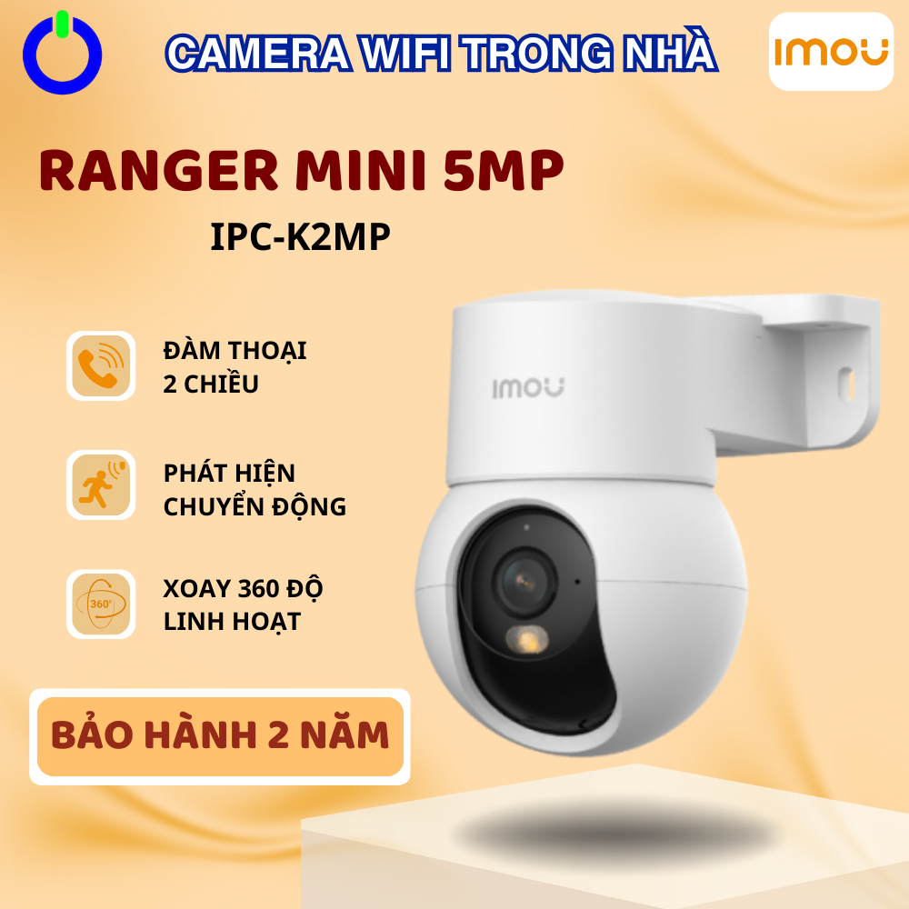 Camera Wifi Trong Nhà IMOU Ranger Mini K2MP A52P A32P PRO xoay 360 độ báo động…