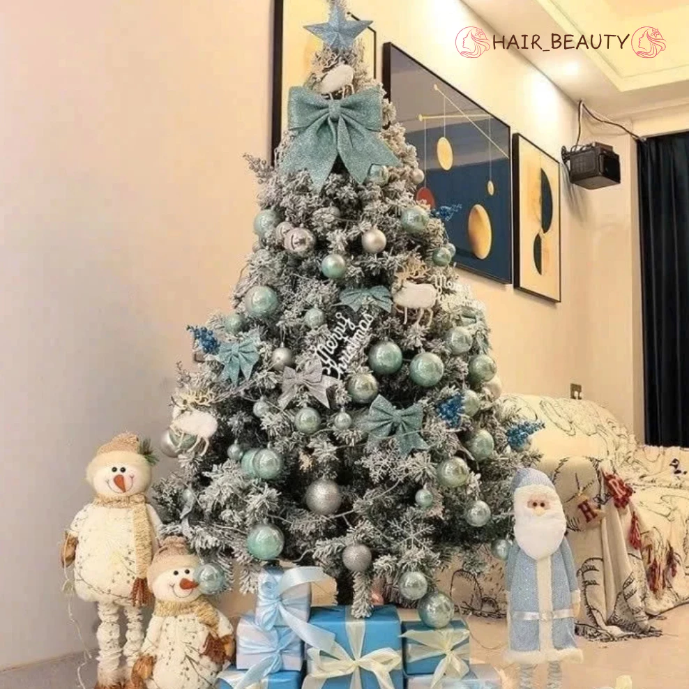 Cây Thông Noel Phủ Tuyết Full Phụ Kiện Trang Trí 1m5,1m8, 2m1 Đón Giáng Sinh - Cây Thông Tuyết Tán Dày Tặng Kèm Phụ Kiện