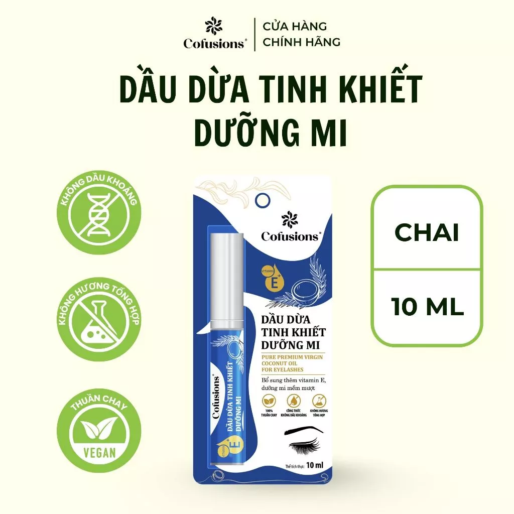 [NHÃN MỚI CFS] Dầu dừa Tinh Khiết Cofusions dưỡng mi 10ml