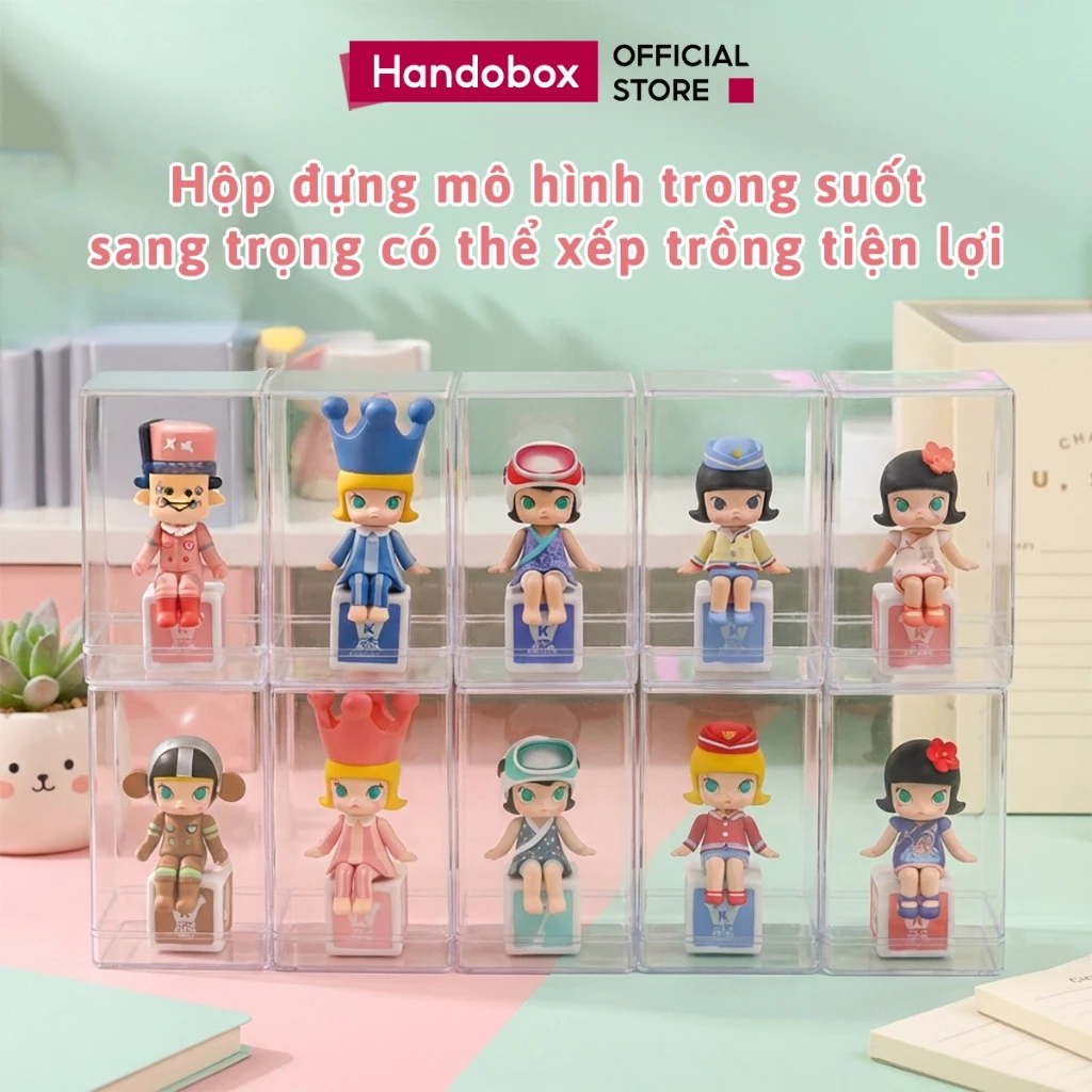 COMBO Hộp Đựng Mô Hình Mica Xếp Chồng Handobox Hộp Trừng Bày Trong Suốt Chống Bụi Bẩn Đồ Sưu Tập