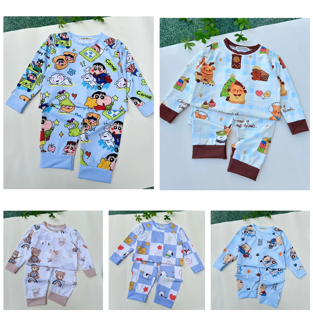Set Đồ Mặc Ngủ Cho Bé (Phom Rộng), Hình in 3D Sắc Nét Giặt Không Bể Hình, K Ra Màu, size 8-25kg