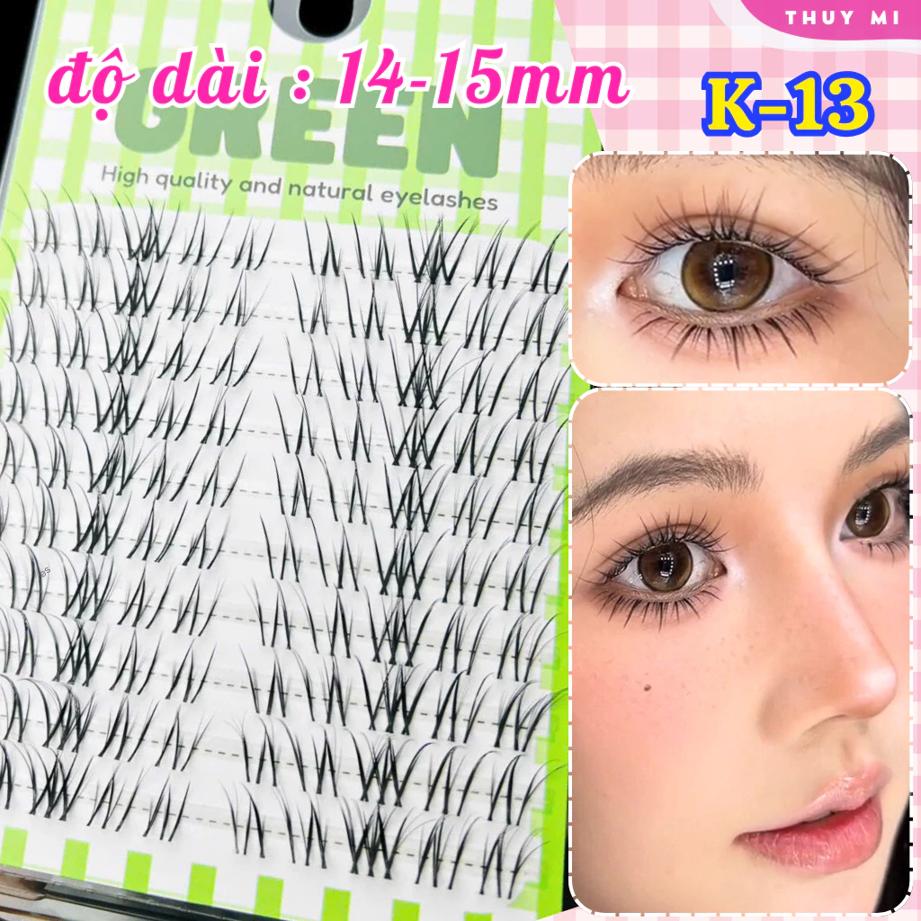 Mi Giả Mộc Lan Phong Cách Thái Lan 10 Hàng K13 Độ Dài 14-15mm Green Thủy Mi