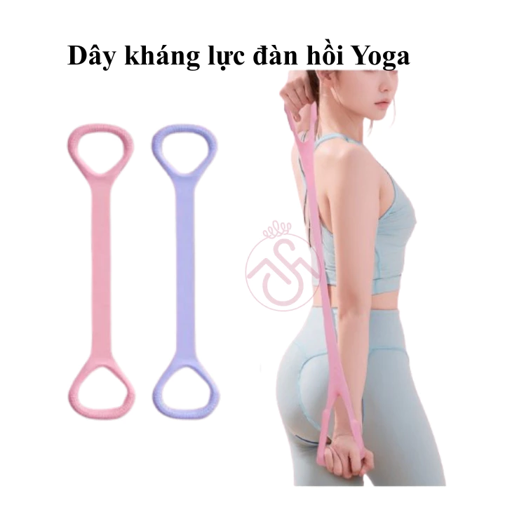 Dây kháng lực tập cơ bụng dây kéo cao su đàn hồi số 8 tập gym săn chắc cơ tay chân cơ vai mông tại nhà cho nữ Sumio