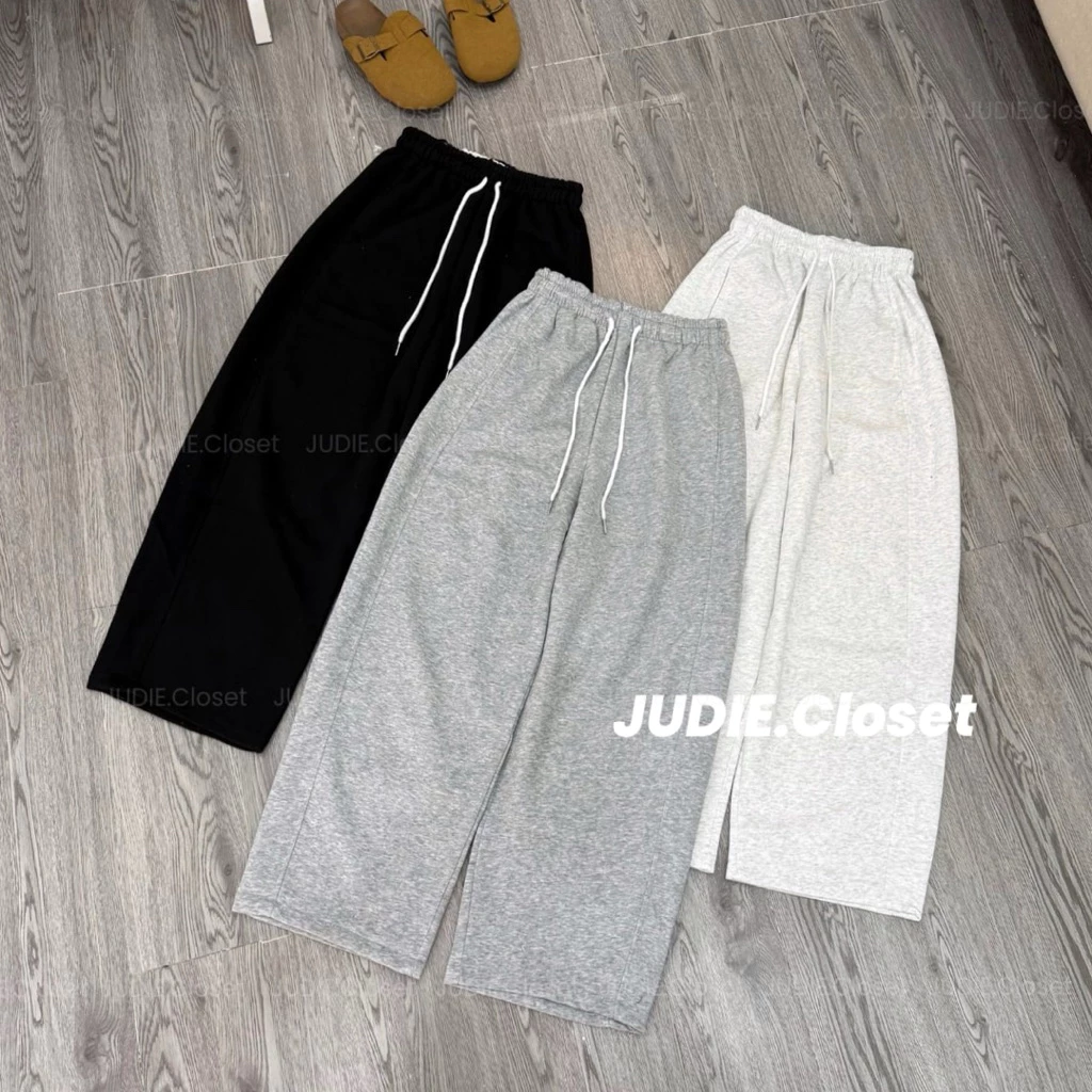 NỈ 2 DA L1 - Quần Suông Nỉ  2 Da Dáng Thụng Cạp Liền Mới - 2025 JUDIE.Closet (95cm)