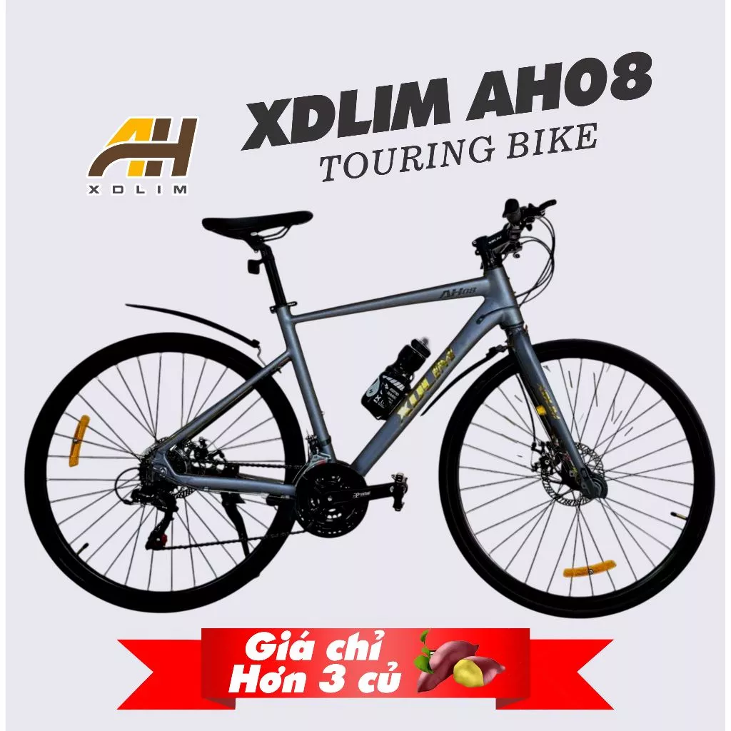 Xe đạp Touring SHIMANO 24 speed - XE ĐẠP XDLIM AH08