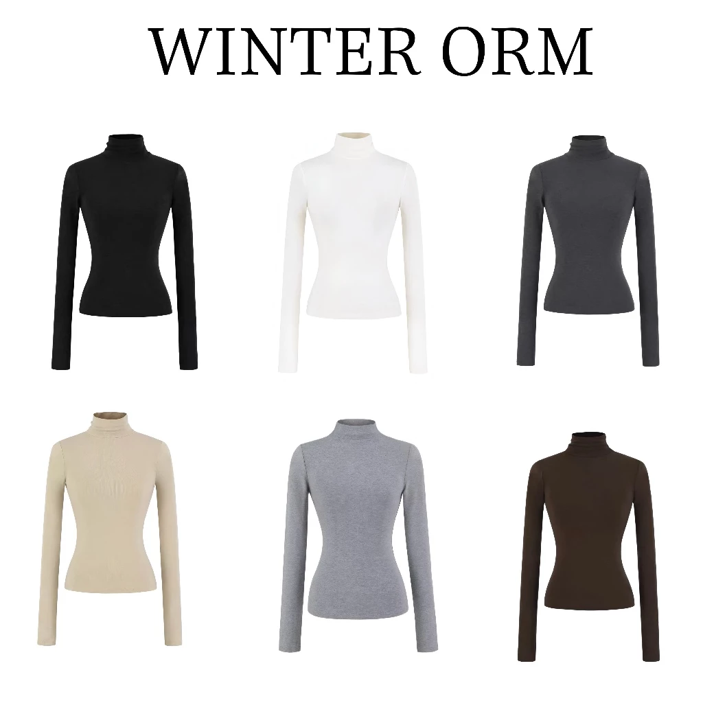 [ 𝐖𝐈𝐍𝐓𝐄𝐑 𝐎𝐑𝐌 ] Áo thun giữ nhiệt, cổ cao 7phân, form SLIMFIT dày dặn 2 lớp, phong cách đơn giản sang trọng| BY DANEJI