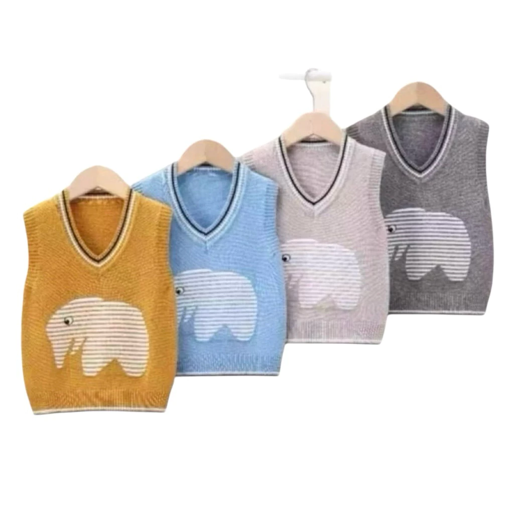 Áo gile len Quảng châu mềm đẹp phong cách Hàn bé trai 8_20kg