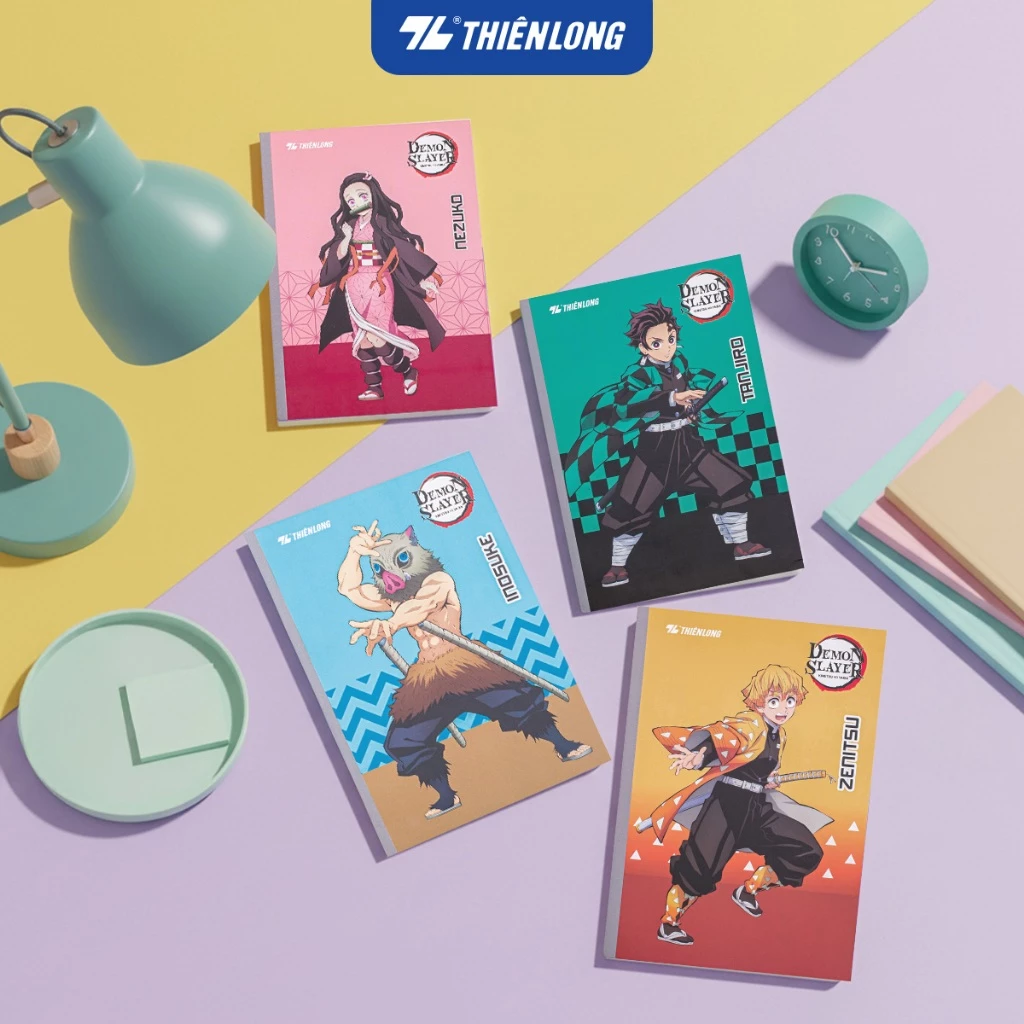 Combo Tập vở dán gáy Thiên Long 80/120 trang kẻ ngang 70gsm