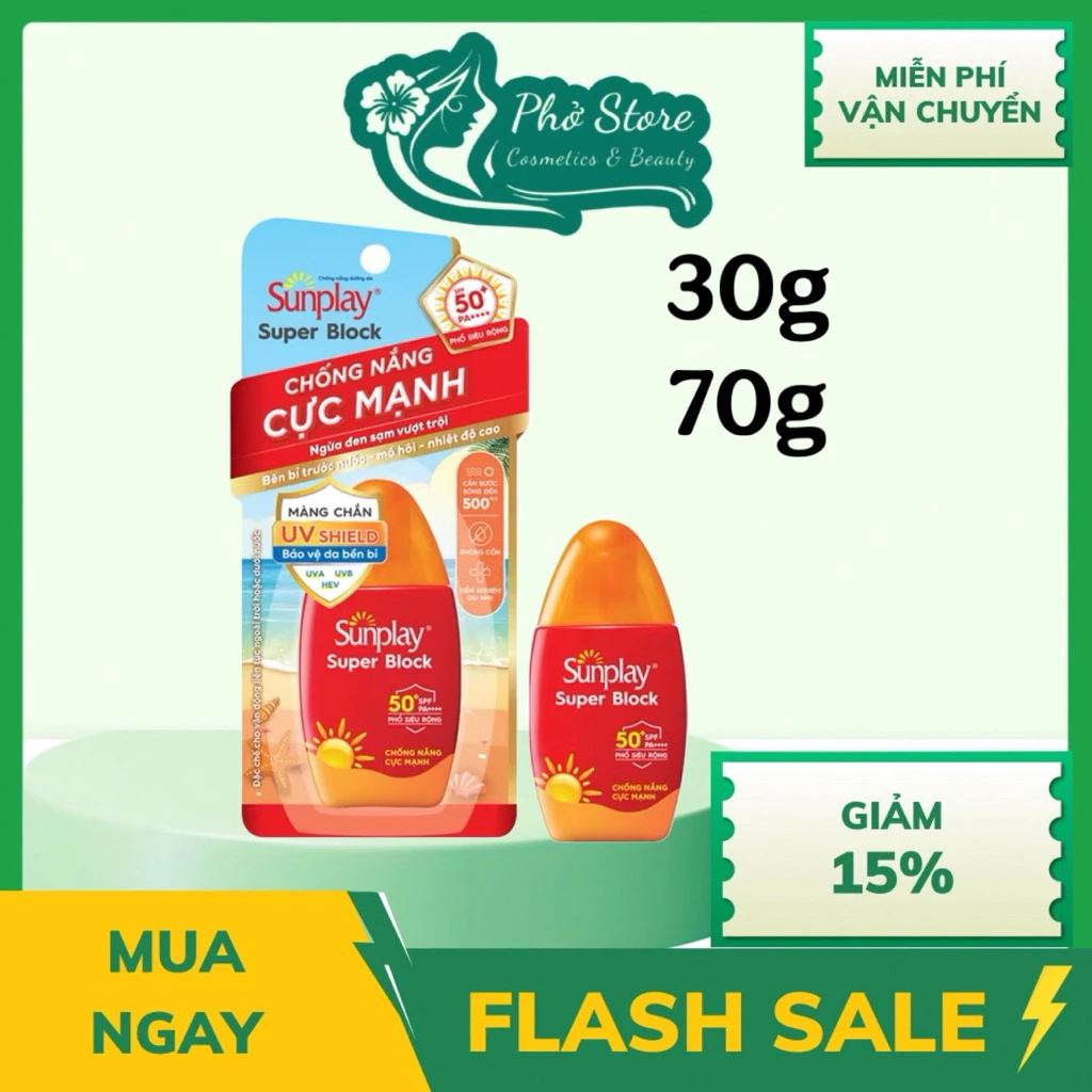 Sữa Chống Nắng Sunplay Super Block SPF 30g, 70g