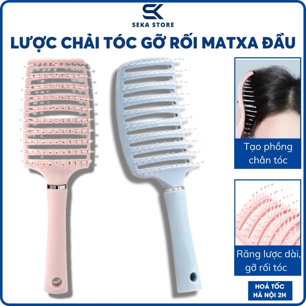 Lược Chải Tóc Gỡ Rối Mát Xa Da Đầu 3 Màu SP001308 Lược Tạo Kiểu Tóc Xoăn Dài Đặc Biệt Cho Nữ Tiện Lợi