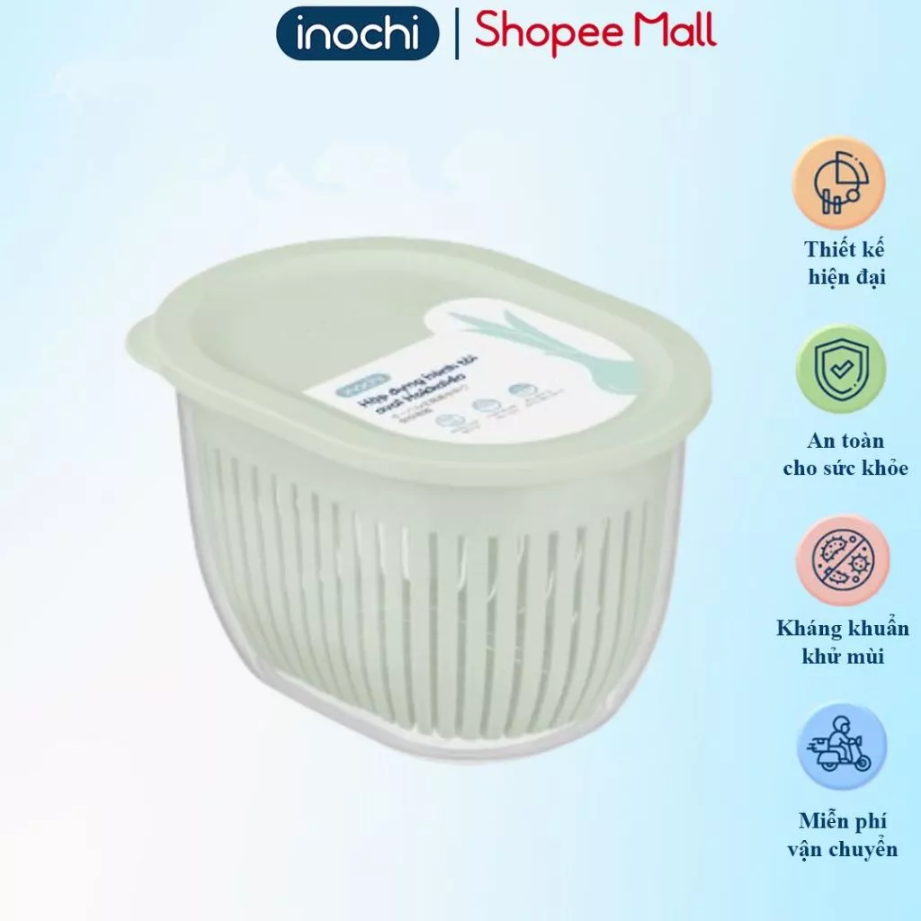 [VOUCHER ĐỘCQUYỀN] Hộp đựng hành tỏi Hokkaido 2 lớp ráo nước, chống ẩm, cấp đông được thực phẩm