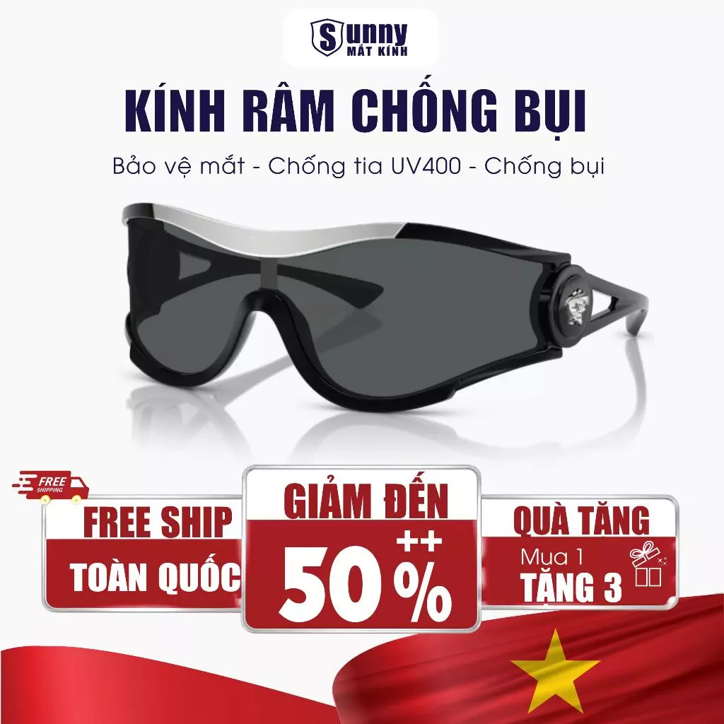 Kính Râm Đi Đường Chống Bụi Chống Tia Uv SUNNY MẮT KÍNH Chống Nắng Bảo Vệ Mắt Toàn Diện Đi Nắng Đi Mưa