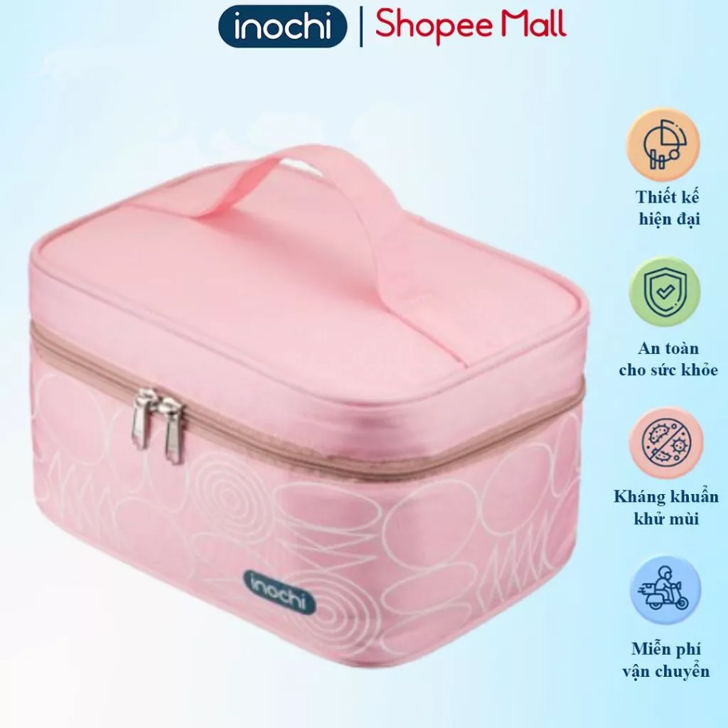 Bộ hộp thủy tinh Inochi kèm túi giữ nhiệt 3–5 tiếng, thủy tinh cao cấp, đựng cơm văn phòng tiện lợi