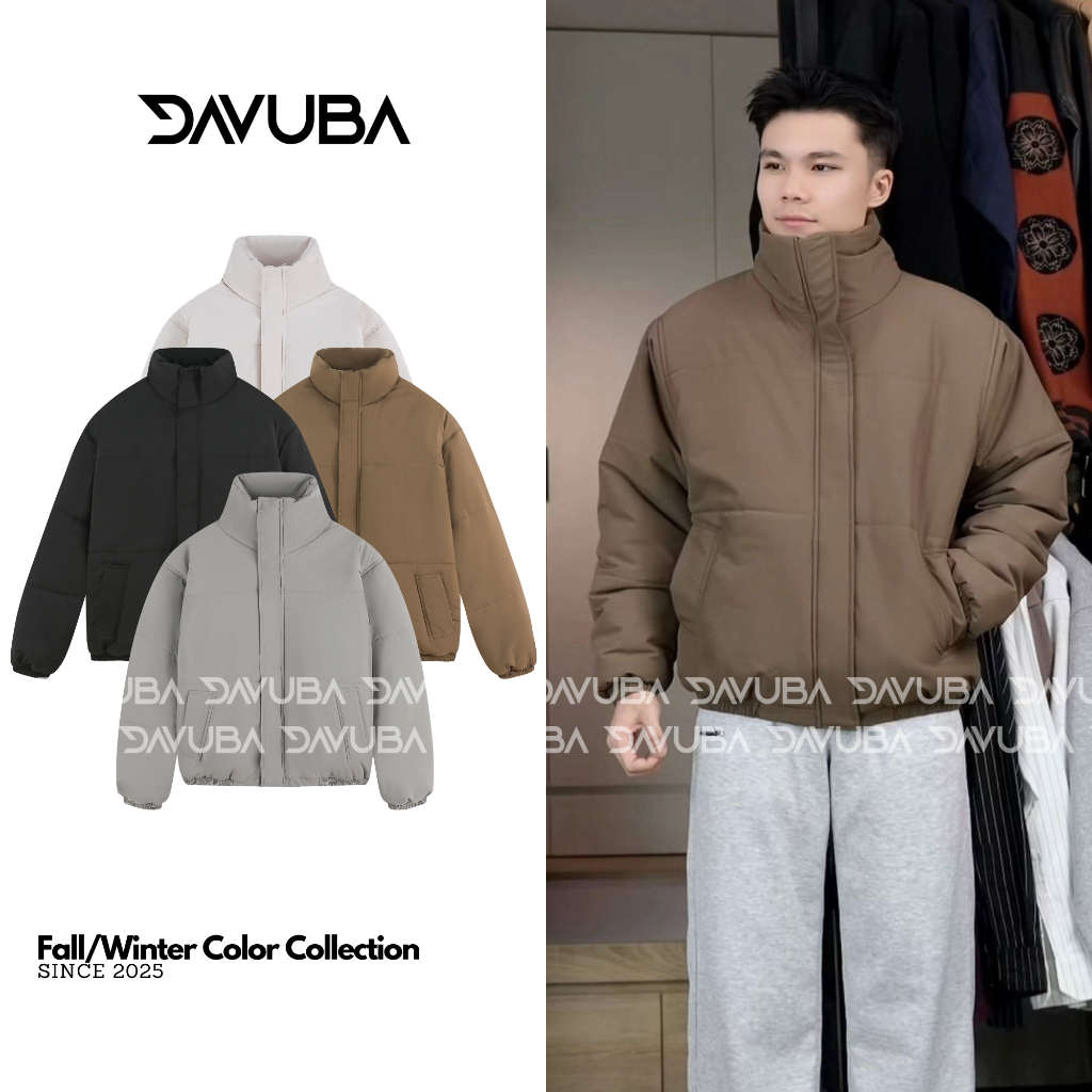 Áo phao bông tấm DAVUBA cổ cao dày dặn SM116