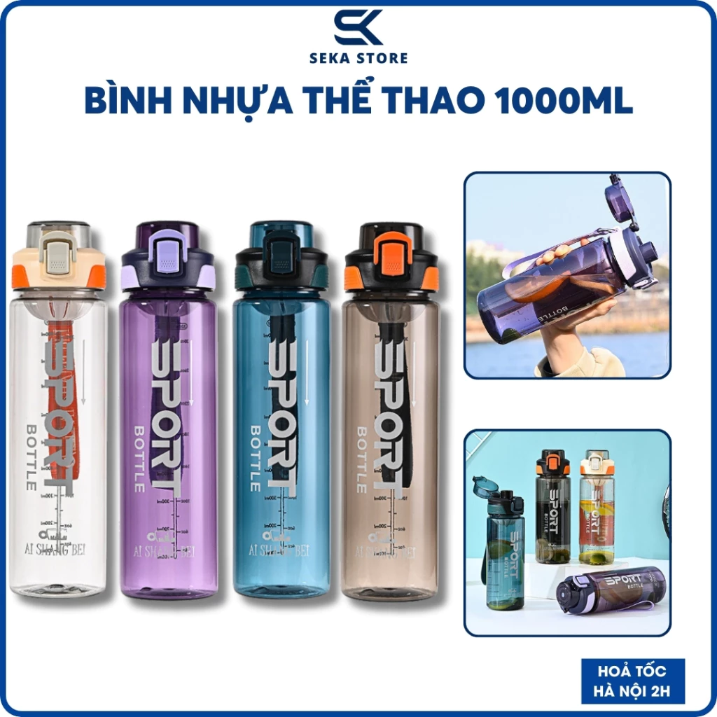 Bình Đựng Nước Thể Thao SPORT 1000ml Bình Nước Cho Học Sinh, Sinh Viên, Văn Phòng SP001125