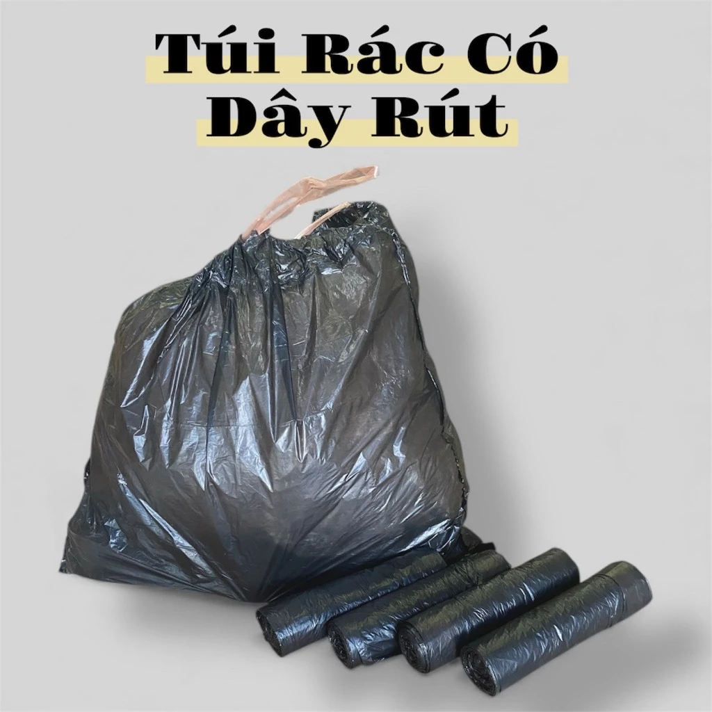 Túi rác dây rút thông minh – Túi Rác 1 Quai Rút/ 2 Quai Rút Tiện Lợi.