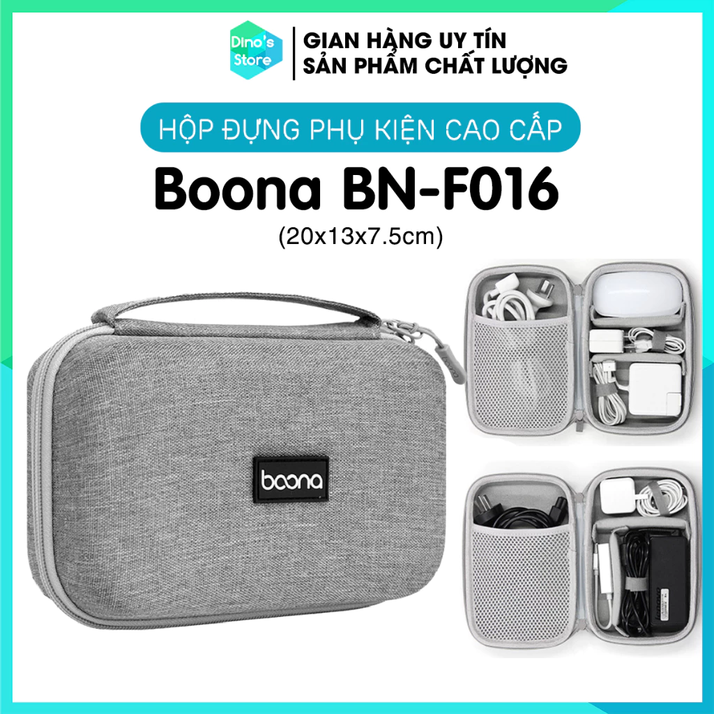 Hộp đựng phụ kiện công nghệ cáp sạc laptop điện thoại công nghệ form cứng size lớn Boona F015 F016  F011 F029