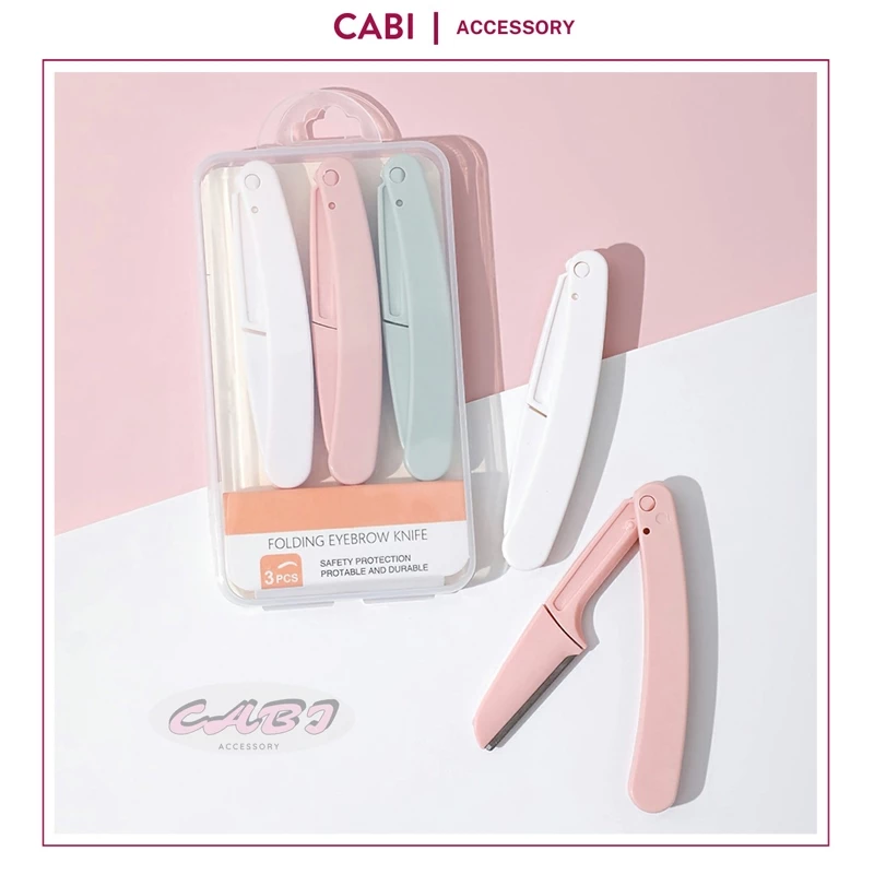 CB64 - Hộp 3 Dao Cạo Tỉa Lông Mày Tạo Nét Chân Mày Hàn Quốc