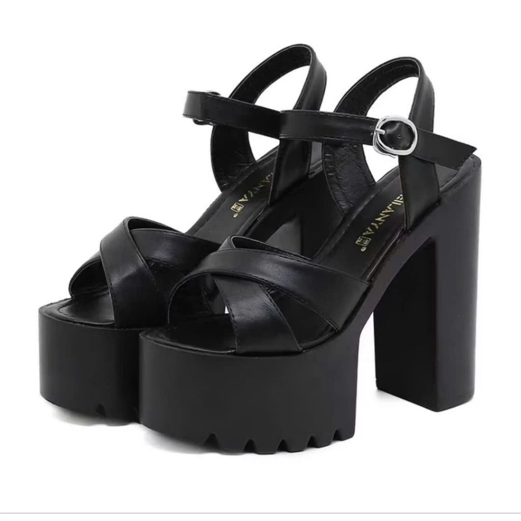SANDAL CAO GÓT ĐẾ SIÊU NHẸ QUAI CHÉO CAO 14P