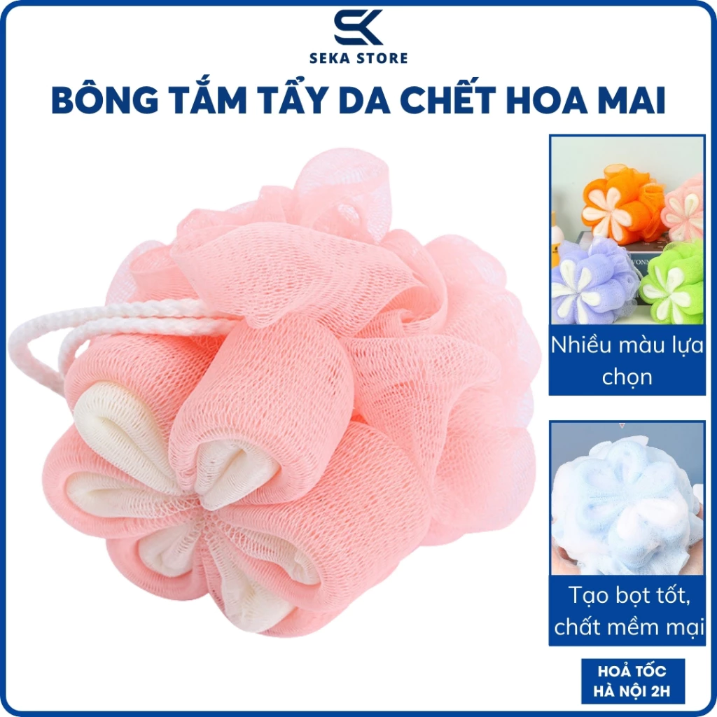 Bông Tắm Tẩy Da Chết Hình Hoa Mai