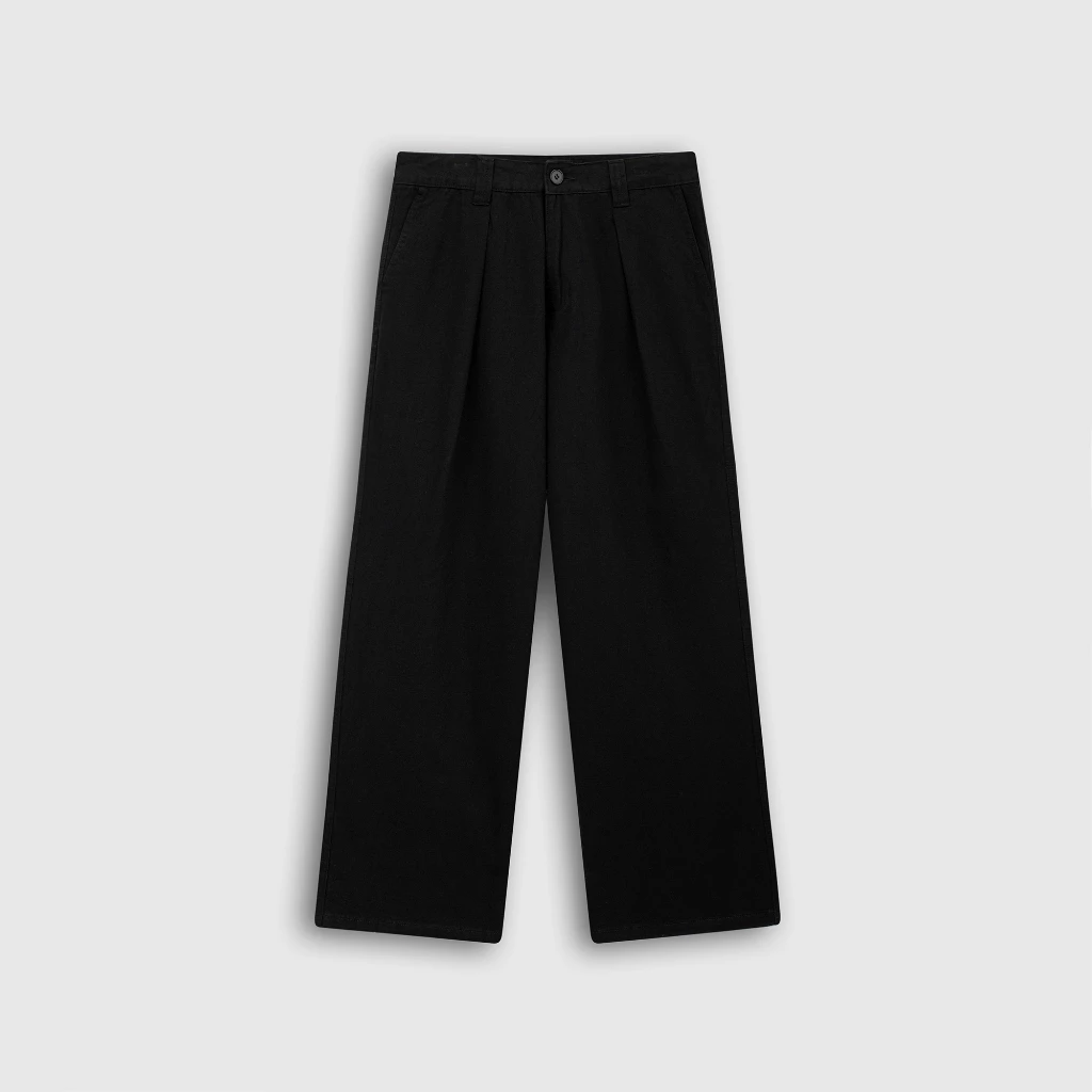 Quần dài ROWAY vải kaki cotton mềm mại, co giãn nhẹ | Kaki Form Wide Fit