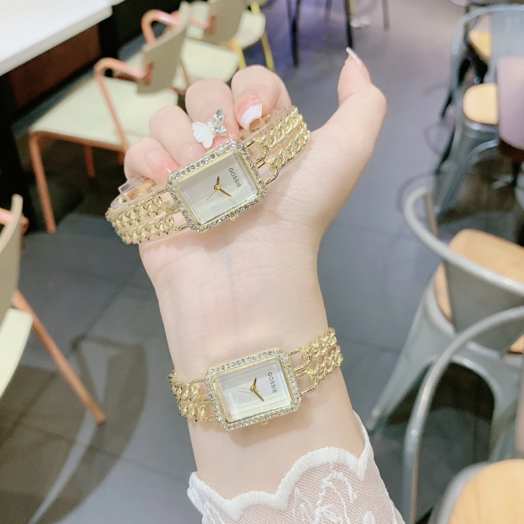 Đồng Hồ Nữ Gossie Xích Đôi Cách Tân 3 Màu Lựa Chọn