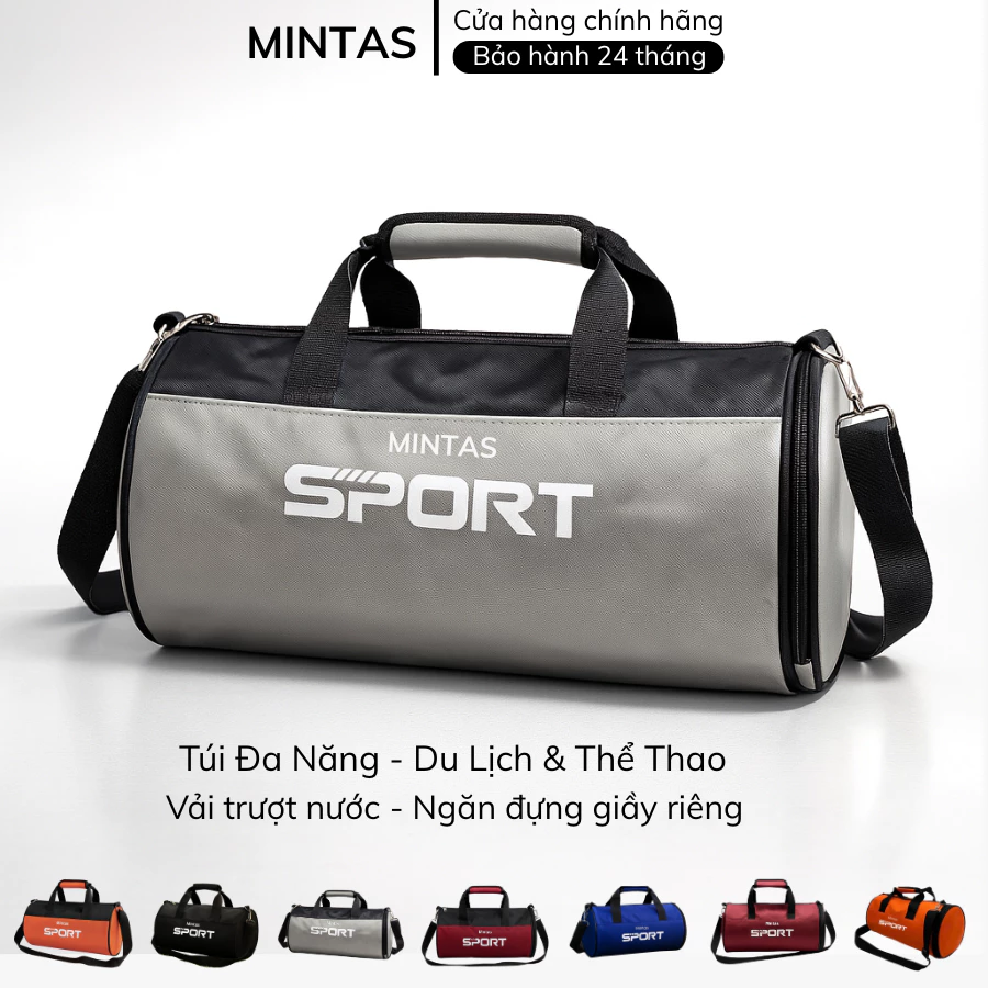 MINTAS SPORT Túi Trống Thể Thao Đa Năng Mintas Vải Trượt Nước Phù Hợp Tập Gym Du Lịch