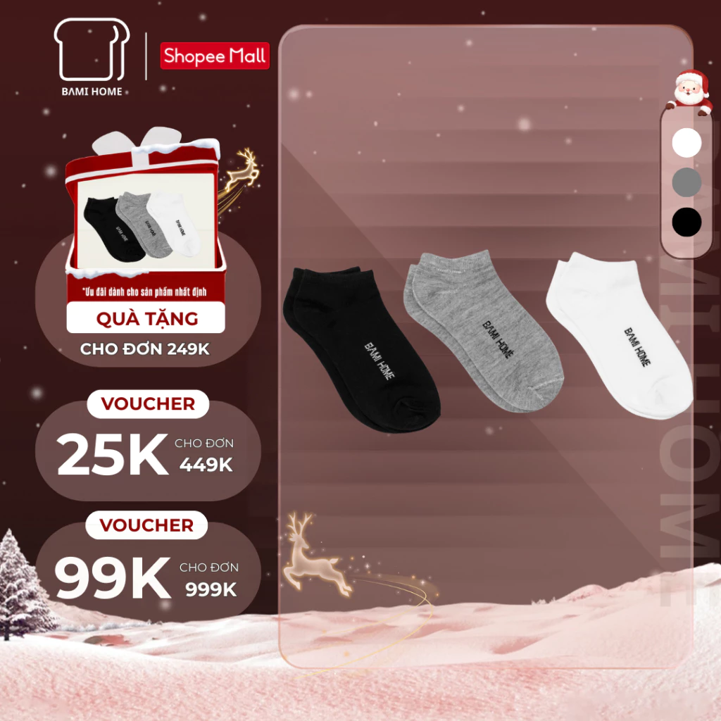 Tất cổ ngắn PE kháng khuẩn - thương hiệu BAMI HOME T01