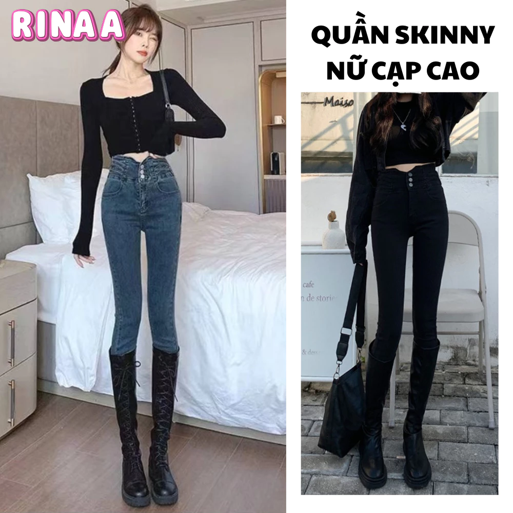 Quần jean Skinny nữ MIAA cạp cao cực tôn dáng