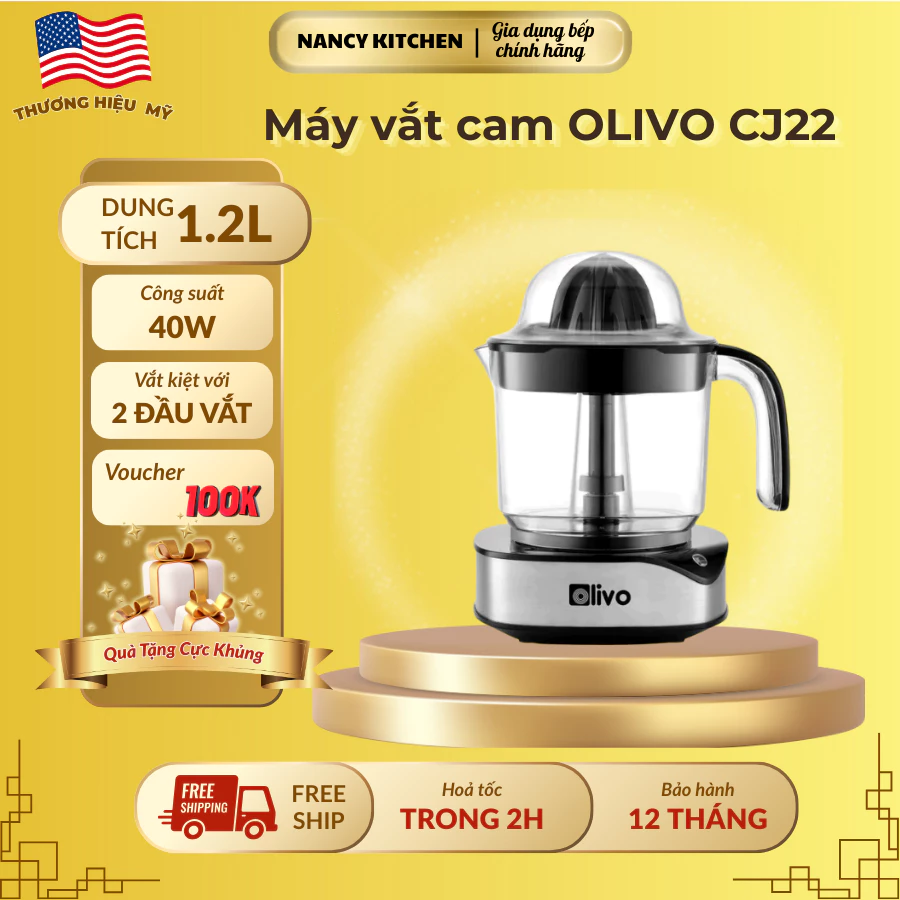 [Chính hãng] Máy vắt cam được trợ giá mua kèm máy sữa hạt Olivo