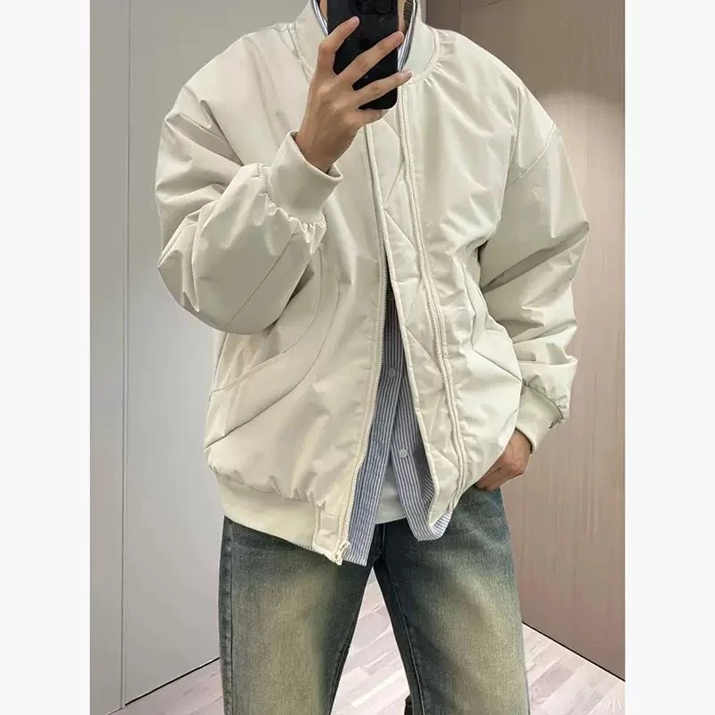 Áo Khoác Phao  Bomber Chần Bông FKZ Cleanfit Basic - Áo Khoác Mùa Đông Form Boxy Unisex Lót Trám Dày Dặn