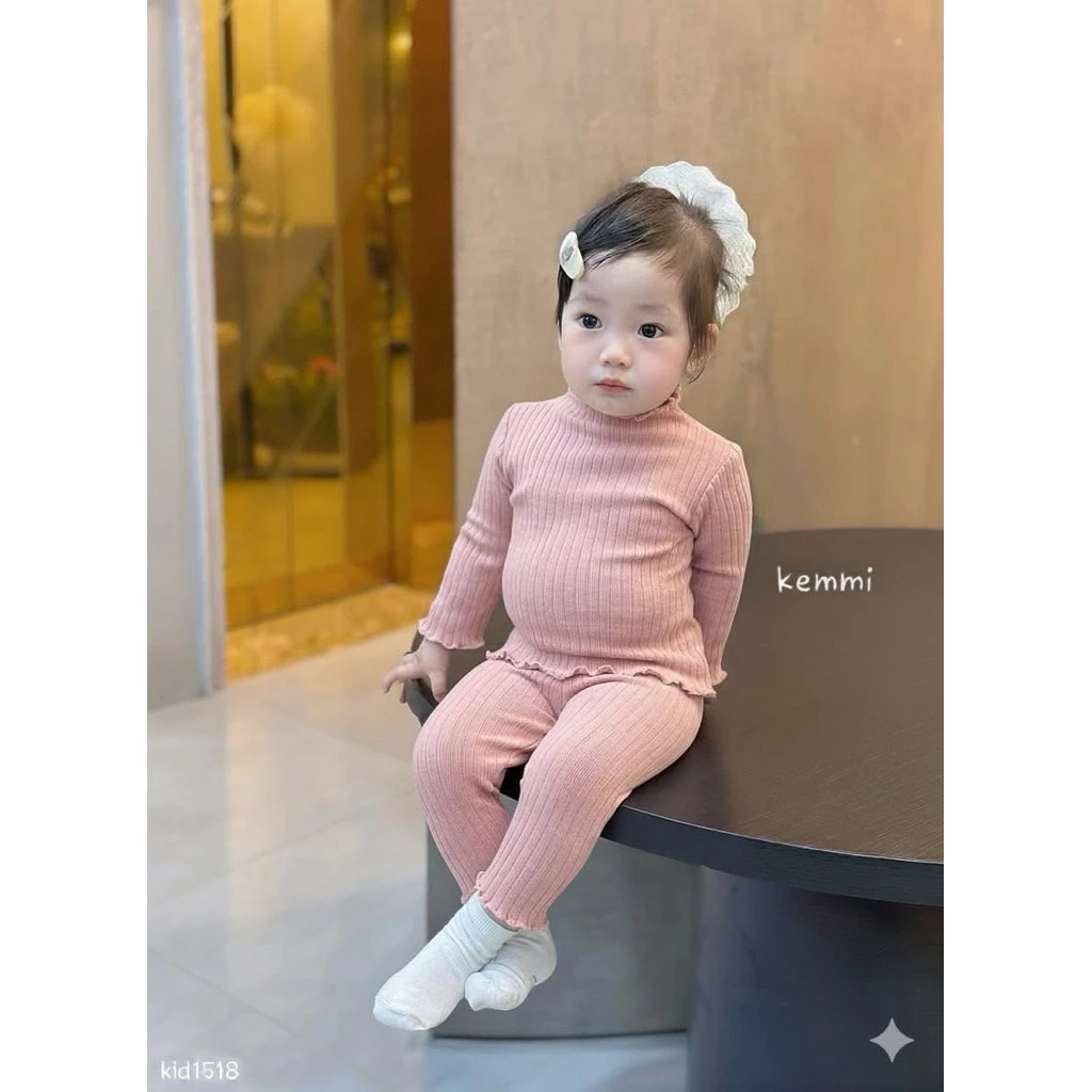 [HÀNG LEN ĐẸP] Set Bộ Len Bé Gái Dài Tay Cao Cấp 6-16kg