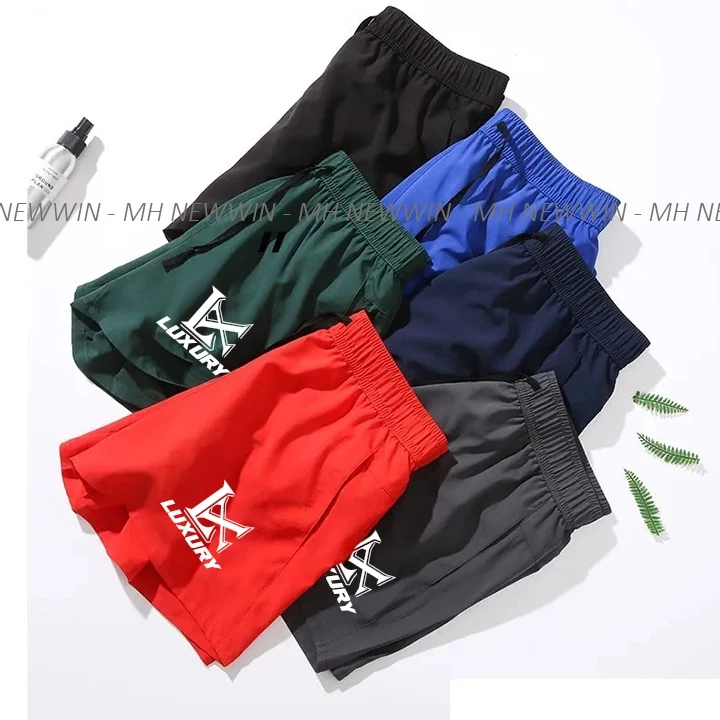 QUẦN ĐÙI THỂ THAO NAM - IN LOGO LUXURY SANG TRỌNG - CHẤT MÈ THÁI THOÁNG KHÍ - SIZE 40-100KG