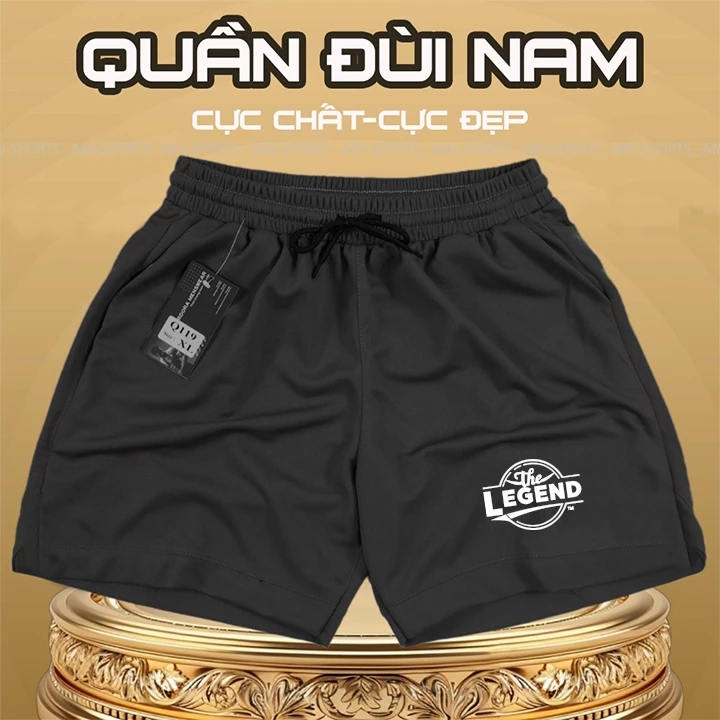 QUẦN ĐÙI THỂ THAO NAM - IN LOGO LEGEND - CHẤT MÈ THÁI THOÁNG KHÍ - SIZE 40-100KG