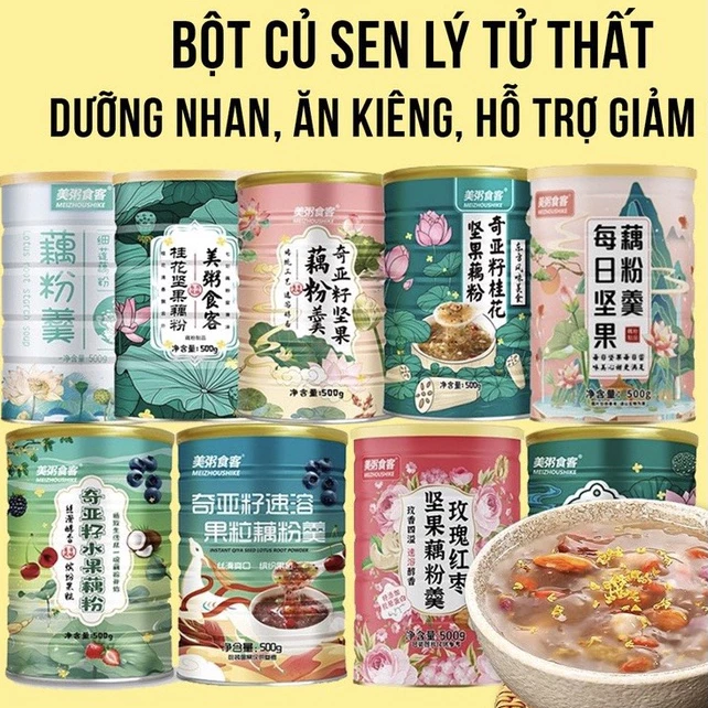 [Hàng mới] Bột củ sen mix hạt dinh dưỡng, dưỡng nhan. Bột của sen Lý Tử Thất