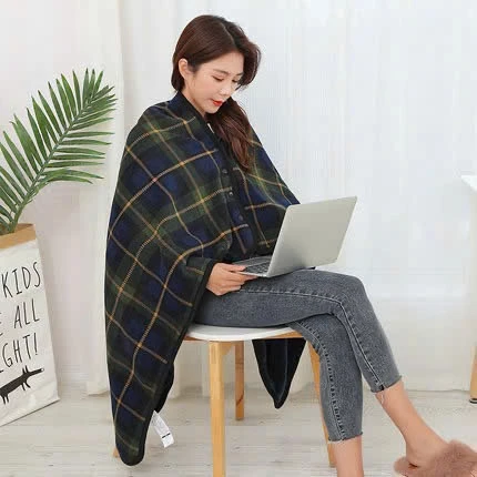 Khăn choàng lót lông cừu ấm áp đa năng kích thước 80 x 130 cm