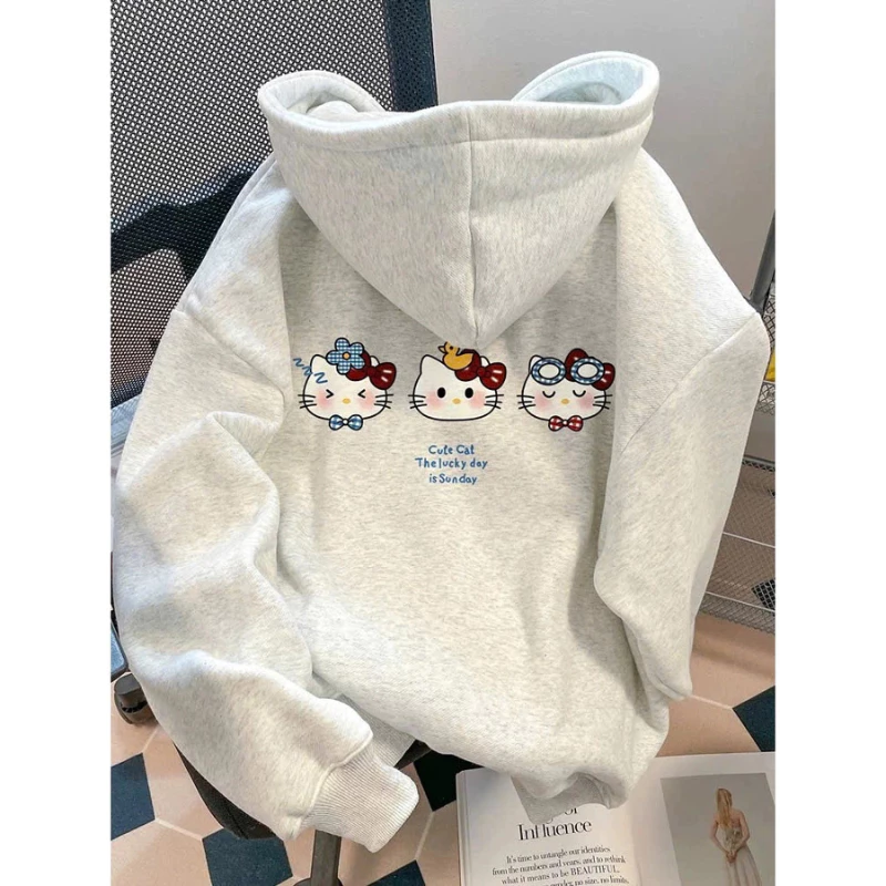 Áo Hoodie Form Rộng  – Hoodie Unisex In Hình 3 Mèo Đáng Yêu ( có túi trong )