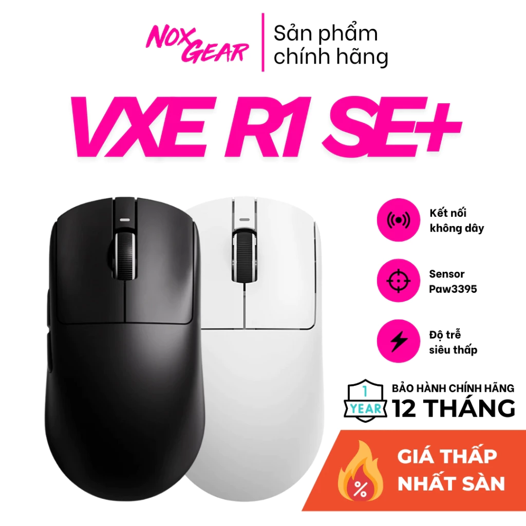 [GIAO NGAY] Chuột Gaming Không Dây VXE R1 SE+ | R1 | R1 PRO | R1 PROMAX - Hàng MỚI chính hãng - BH 12 Tháng