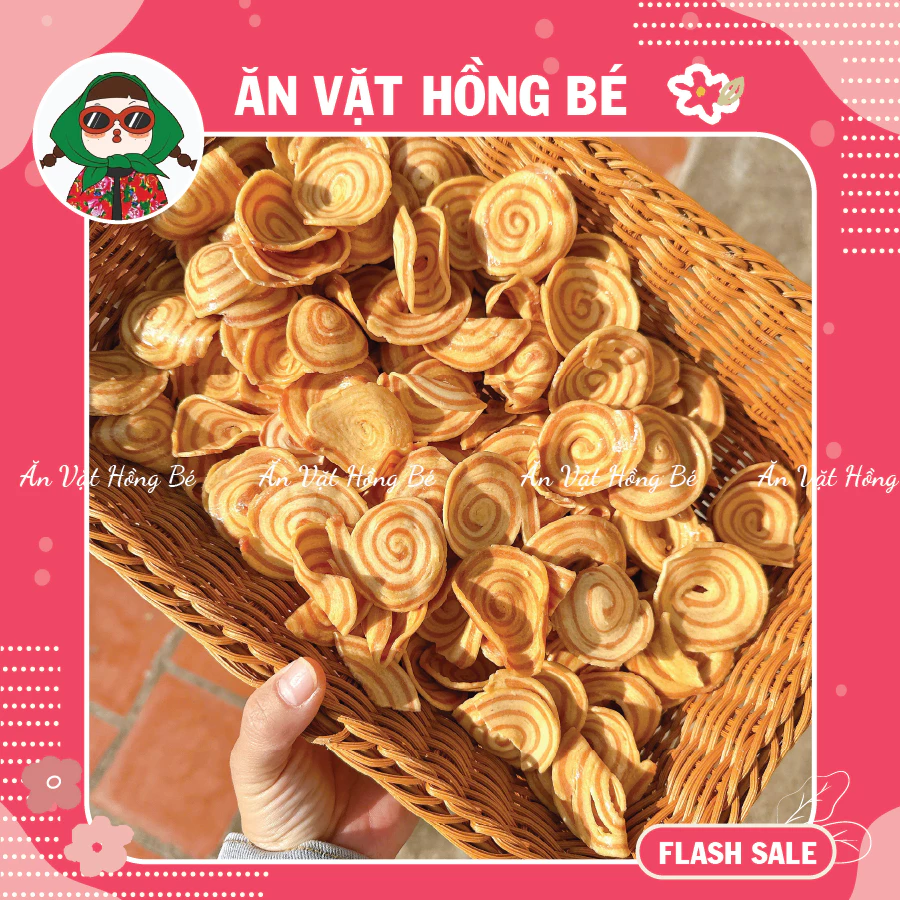 Snack Bánh Tai Heo Nhí Giòn Ngon, Bánh Tai Heo Truyền Thống, đồ ăn vặt