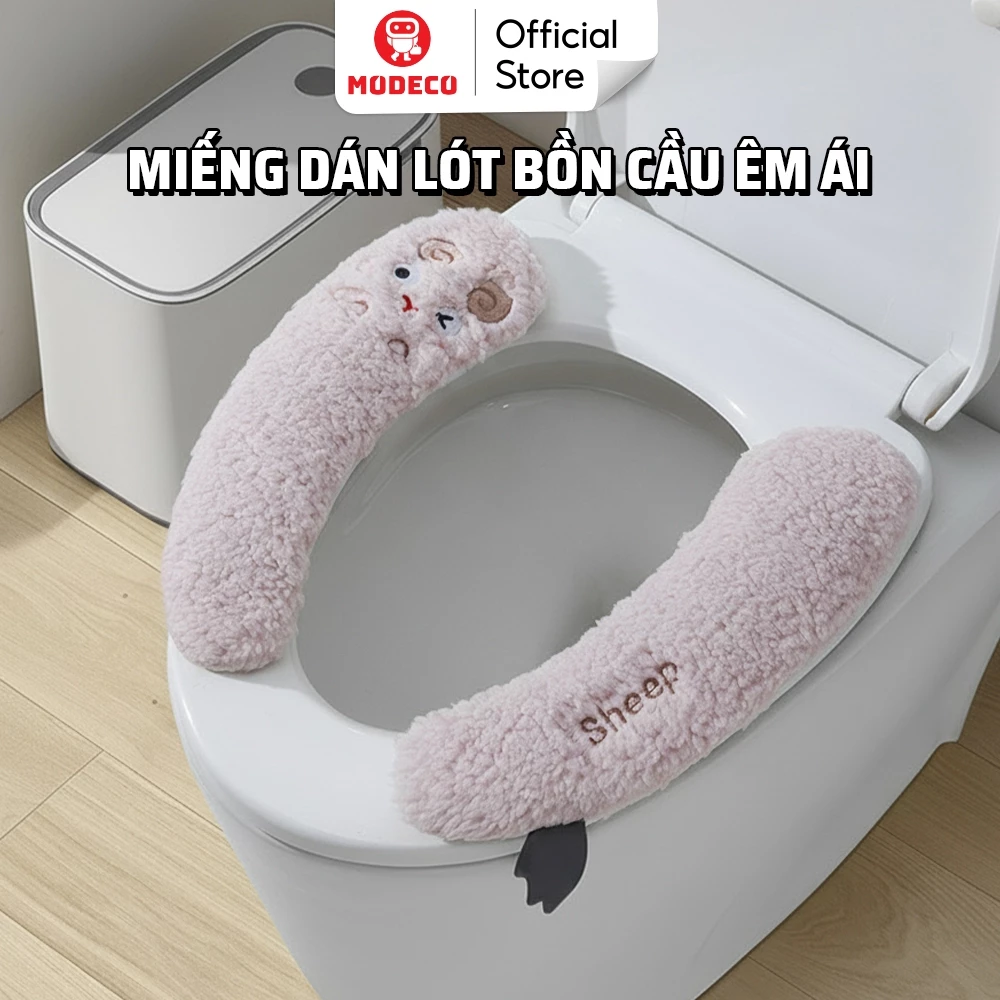 [Outlet S1] Miếng Dán Lót Bồn Cầu Êm Mịn Modeco – Ấm Áp Mùa Đông, Tự Dính Chắc, Chống Lạnh – Giặt Được, Tái Sử Dụng Lâu
