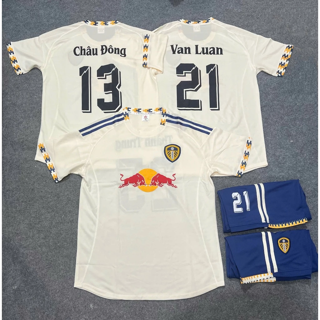 Quần Áo Đá Banh Leed United (Có In Tên Số) Thun Mè Cao Cấp Logo Thêu Nam Nữ