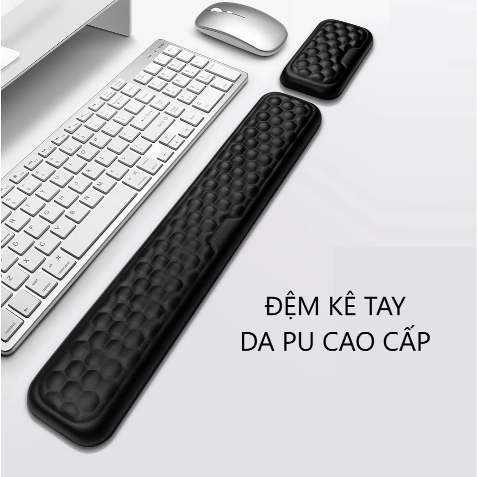 Đệm kê tay bằng da PU cao cấp, sang trọng, lõi foam đàn hồi êm mềm, mouse wrist kê bàn phím, chuột