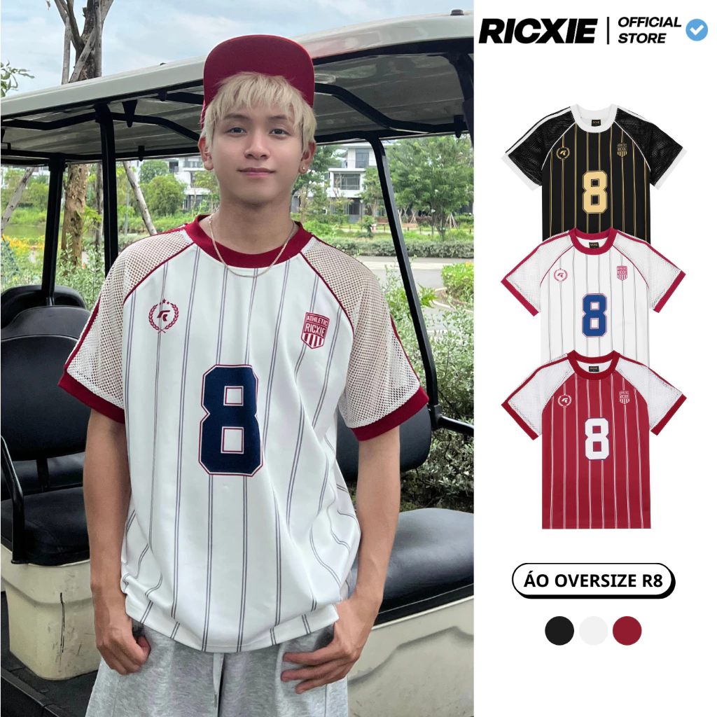 Áo Thun R8 RICXIE Tay Phối Lưới Cho Nam Nữ Form Oversize Nhiều Màu Top Streetwear