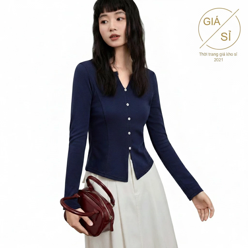 Áo tay dài nữ form thiết kế chất cotton dày dặn xịn sò thanh lịch nhiều màu nhiều size mẫu mới bán chạy
