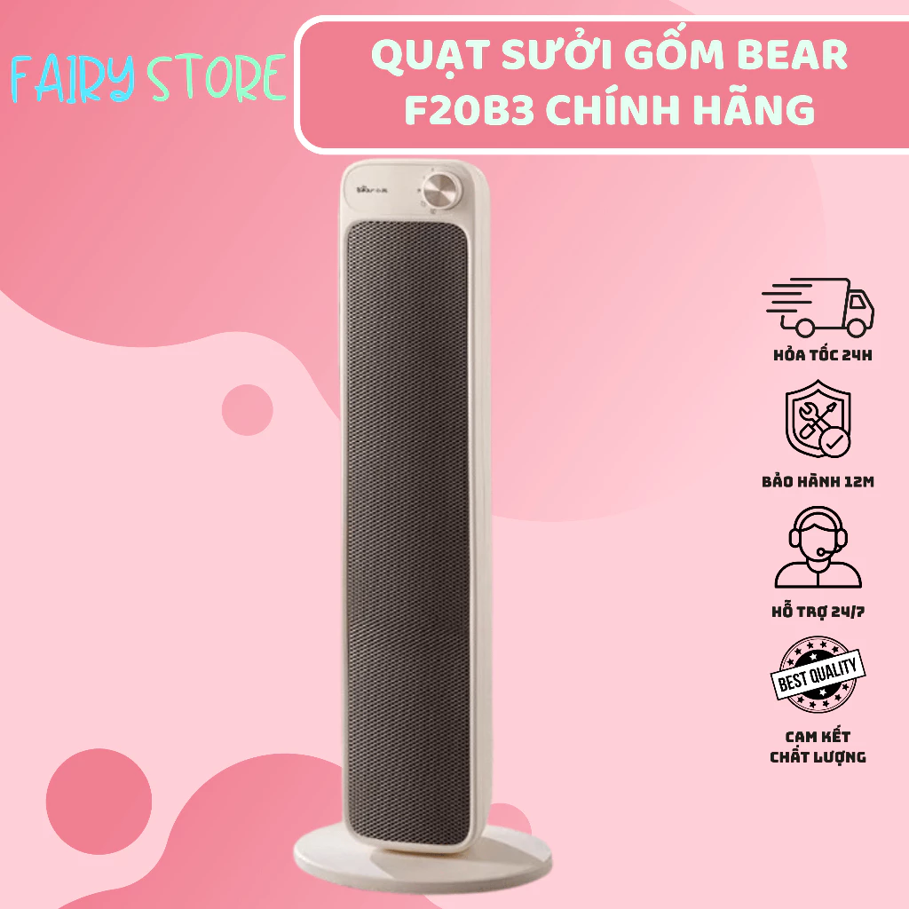 Máy Sưởi Đứng Bear F20B3 Hàng Chính Hãng - Sưởi Ấm Mọi Không Gian Trong Nhà, Dễ Dàng Di Chuyển